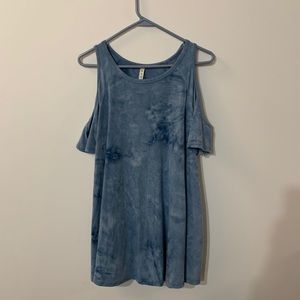 Blue tie dye dress